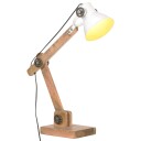 vidaXL Industriell bordlampe hvit rund 58x18x90 cm E27