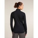 Icebreaker Women Merino Blend 300 Realfleece™ Descender Ls Zip Black M