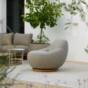 Cane line Gem lenestol m/teak dreie Light brown Rise