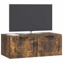  Vegghengt TV skap Røkt Eik 78,5 x 41 x 30 cm Konstruert tre