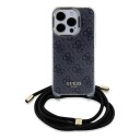 Apple Guess iPhone 15 Pro Max Deksel Crossbody Cord Svart