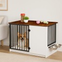 Innendørs hundekasse med skåler – Treeffekt robust design