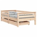 Barnesengeramme med skuffer 70x140 cm heltre furu