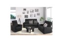 Recliner Southbrook Svart, Ekte skinn/PU/Tre/Metall, Manuell hvilestol - Svart, Ekte skinn/PU/Tre/Metall, Manuell hvilestol