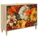 vidaXL Serviesskap GENNEP Sonoma 102 x 33 x 75 cm Konstruert tre