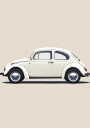 Klassisk hvit bil Plakat / 100x150