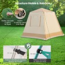 Northix telt Pop up campingtelt 1 minutts oppsett 4 6 personer beige