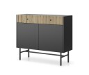 Francisca Kommode 104 cm   Svart/Eik