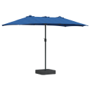  Hageparasol Blå 385 x 209 x 244 cm stoff