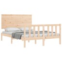 vidaXL Sengeramme med hodegavl 140x200 cm heltre 8720845985714