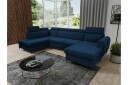 Hoffman Sofa med Divan og Sjeselong 4 seter   Blå