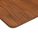  Firkantet bordplate mørkebrun 40x40x1,5 cm behandlet heltre eik 343014