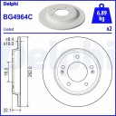 DELPHI BG4964C Bremseskive
