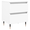 vidaXL Nattbord hvit 40x35x50 cm konstruert tre