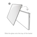 DIMPLEX CLIP ON GLASS FOR 750W VARMEPANELER 20CM HVITT 87000023
