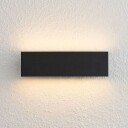 Lindby Ignazia LED-vegglampe, 28 cm, svart