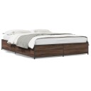  Sengeramme brun eik 140x190 cm konstruert tre og metall 8721102610462