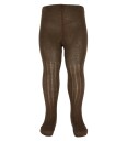 Minymo Strømpebukser - 2-pack - Rib - Bambus - Cocoa Brown - Minymo - 140/146 - Strømpebukser Brun Oransje - 140-146