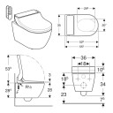 Geberit Aquaclean Tuma Comfort Vegghengt Dusjtoalett Hvit /