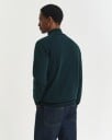 Gant Lammeullsgenser med half zip TARTAN GREEN XXXL