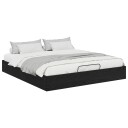  Ottoman sengeramme Svart Eik 203 x 180 x 25 cm Konstruert tre
