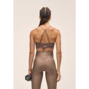 Casall Sleek Strappy Sports Bra Printed Brown S