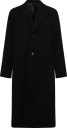 Weekday Oversized Single Breasted Wool Blend Coat   BLACK   M