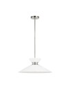Heath Wide Pendant Nickel/Matte White