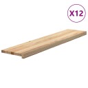  12 Stk Ubehandlet 120x25x2cm Heltre Eik