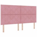  LED Box Springer Bed med madrass Rosa 180 x 200 cm Fløyel