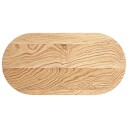  Bordplate 80x40x4 cm oval heltre eik