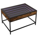  Salongbord med Infinity LED røkt eik 70x50x41 cm 847684