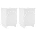 vidaXL Nattbordskap 2 pcs Hvit 33,5 x 34,5 x 50 cm Konstruert tre
