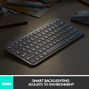 Logitech MX Keys Mini For Mac Wireless Keyboard - Pale Grey - Tastatur - Nordisk - Grå