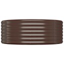 vidaXL Plantekasse pulverlakkert stål 249x100x36 cm brun