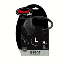 Flexi Giant L Automatisk Hundebånd 8m Svart