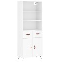 vidaXL Highboard hvit 69,5x34x180 cm konstruert tre 8720845499112