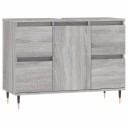 vidaXL Baderomsskap grå eik 80x33x60 cm konstruert tre