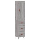 vidaXL Highboard grå sonoma 34,5x34x180 cm konstruert tre 8720845495978