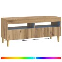 vidaXL LED TV skap Artisan eik Konstruert tre