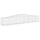 vidaXL Gabionkurver buede 2 stk 400x50x60/80 cm galvanisert jern