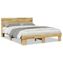  Sengeramme med sengegavl uten madrass 135x190 cm Heltre Eik 8721158512727