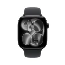 Apple Watch Series 11 GPS + Cellular 46mm Jet Black Aluminium Case with Black Sport Band S/M