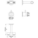 Vola 2281D dusjbatteri, med hodedusj, krom