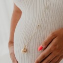 Bola Gravidsmykke med Armbånd Baby/Mum Gullfarget