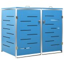 vidaXL Søppeldunkskur dobbelt 138x77,5x115,5 cm rustfritt stål