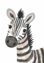 Sweet Zebra With Lashes Plakat Plakat / 30x40cm