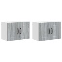  Kjøkkenvegghyller Veggmontert 2 pcs Grå Sonoma 60 x 31 x 40 cm