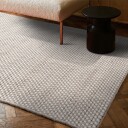 Ullteppe   Ovelia taupe/hvit Størrelse: 240 x 340 cm