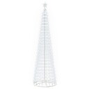 vidaXL LED-juletre 250 cm 470 LED-lys Kaldhvit Stål Hvit